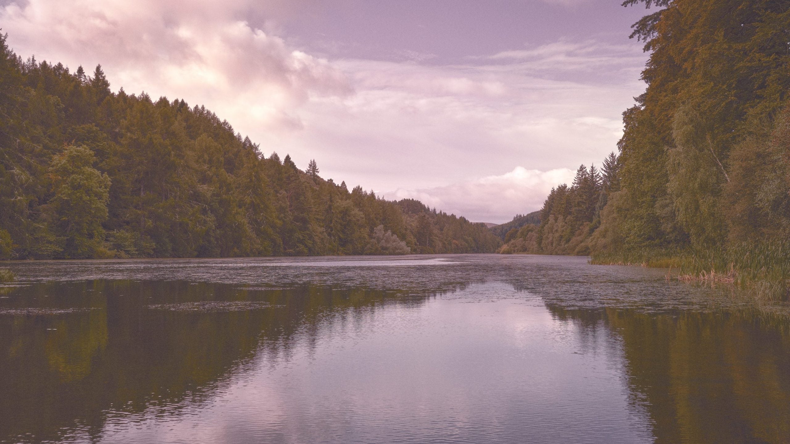 Daylight over a landscape of Speyside Scotland